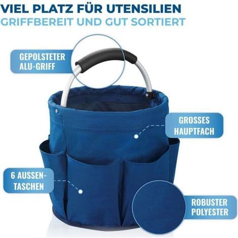 Opbevaringstaske til multifunktionelle haveredskaber (blå)
