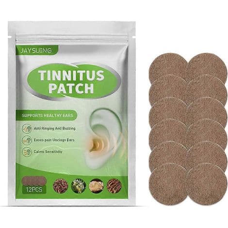 Öronplåster för tinnitus, ringningar och lindring av öronvärk.