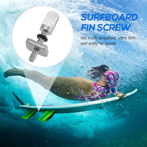 M4 Rustfrit Stål 316 Surfbræt Finneskrue til Longboard SUP 3/6 stk.