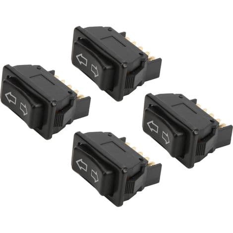 Elektrisk Rudekontakt - 5 Ben - DC12V 24V - 20A - Grøn Indikatorlys - Universal til Biler - 4 Stykker