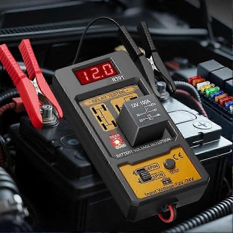 12-24V Bilrelé-tester. Diagnostikk- og analyseverktøy for 4/5-pinners kontakter