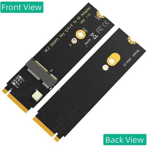 M.2 NGFF A+E Key - M.2 Key M WiFi/Bluetooth-sovitinkortti Intel AX200/AX201/AX210:lle