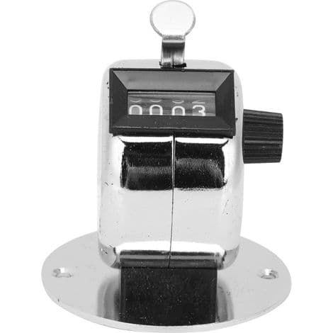 4-sifret mekanisk håndteller. Mini håndteller. Bærbart telleverktøy