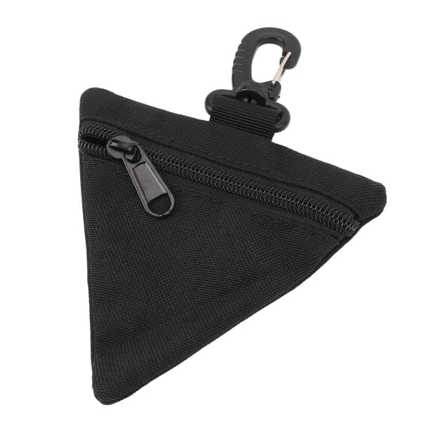 Lätt Triangulär Myntväska Robust Nylon Multifunktionell Bärbar Utomhus Svart