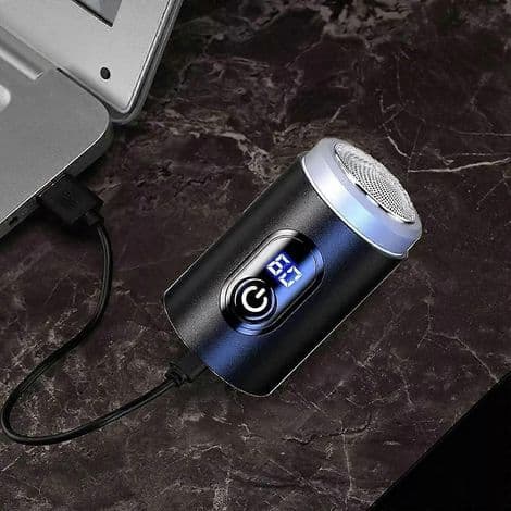 Miniatyr elektrisk barbermaskin med digitalt display og hurtiglading