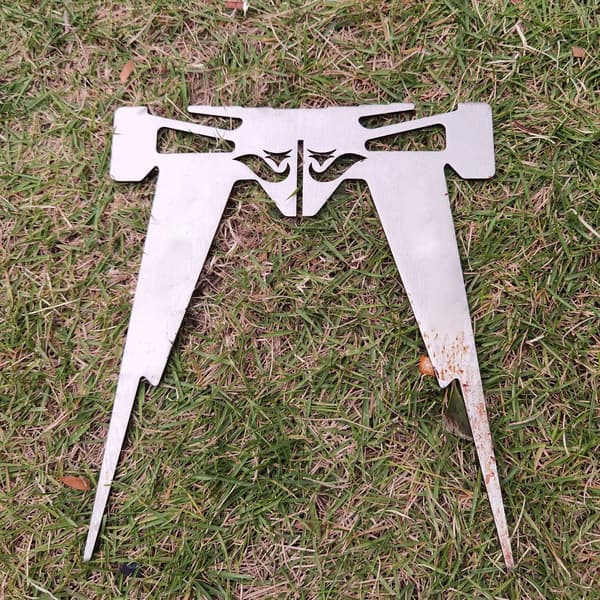 Sammenklappelig krydsstativ i rustfrit stål til camping, vandreture og backpacking