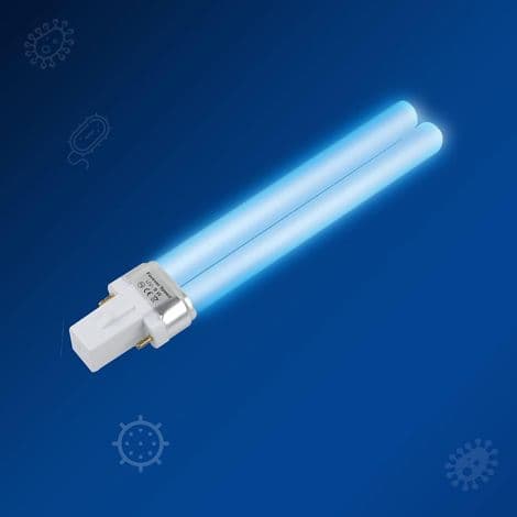 UV-pære - 9W - G23-base - 145 mm længde - Til akvarium og dam - 1 stk.