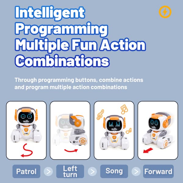Intelligent robot for barn med fjernkontroll, dans, sang, programmering og berøringssensor