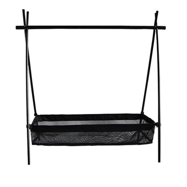Opbevaringstaske til campingbord, stativ, netorganizer med kroge, foldbar