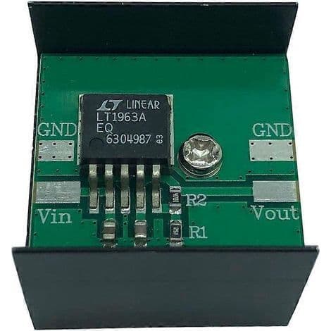 LT1963 lav-ripple strømforsyningsmodul. 5 V. Med integreret separat ensretter