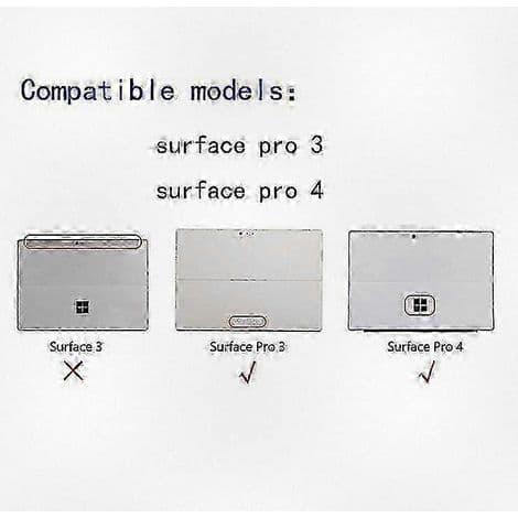 AC-adapter med ladekabel for Microsoft Surface Pro 3, Pro 4 og Surface 3/4 - Kompatibel med billadere