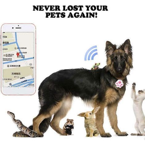 Mini GPS-tracker til hunde. Bærbar Bluetooth smart anti-tab enhed til bagage/børn/kæledyr