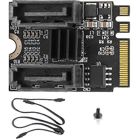 M.2 til SATA 3.0 KEY A + E WIFI udvidelseskort. Adapter til M.2 til SATA harddisk (ingen driverinstallation påkrævet).