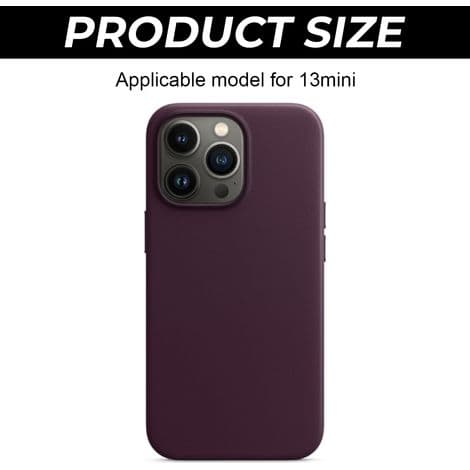 iPhone 13 Pro läderfodral - Kompatibel med MagSafe trådlös laddning - Mikrofiberfoder - Stötsäkert skydd - 1 stycke