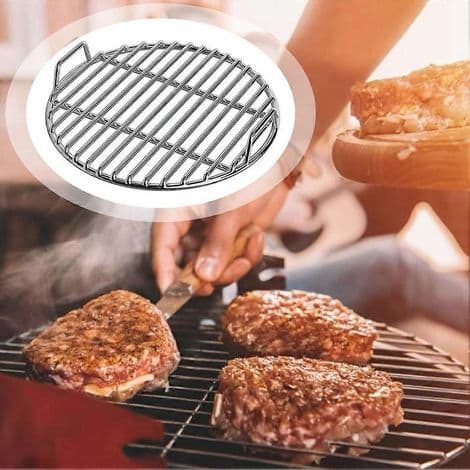 Mångsidig rund grill i rostfritt stål för trädgårdsgrillning