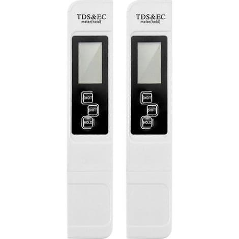 Digital vanntester TDS-måler. Digital pH-måler 0-14. pH-måler 0-9990 ppm. LCD-skjerm TDS og EC. Vannrenhet (ppm Aq).