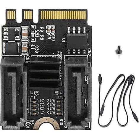 M.2 till SATA 3.0 KEY A + E WIFI expansionskort. Adapter för M.2 till SATA hårddisk (ingen drivrutinsinstallation krävs).