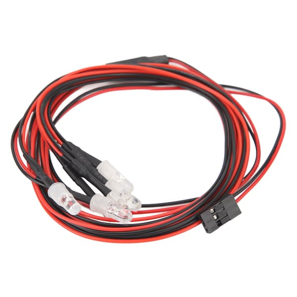 Universal LED-lyssæt til RC-bil 6 LED Hvid Rød Blå til Hsp Redcat Axial SCX10 D90 HPI