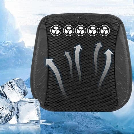 Kjølende bilsetepute. USB-port. Ventilert sete. Komfortabel. Mørkeblå