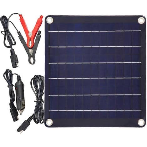 12V vandtæt solpanel-sæt. Bærbar solcelle-vedligeholdelsesoplader. Hovedoplader til bilbatteri