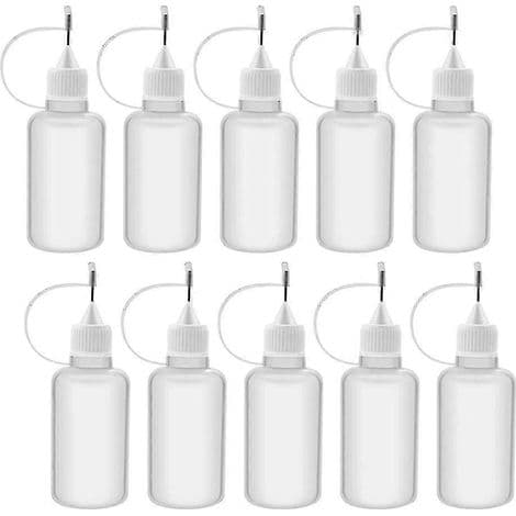 10 påfyllningsbara 30 ml flexibla droppflaskor med nållock