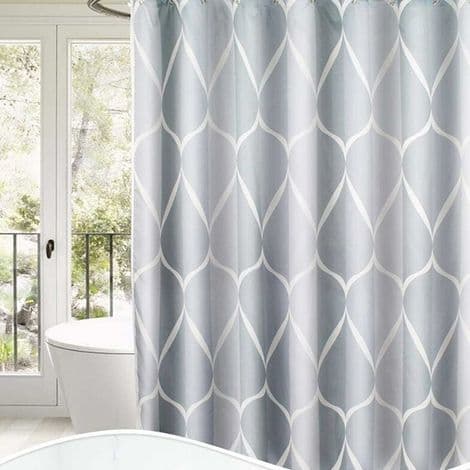 Bruseforhæng - 80x200 cm - Vandtæt, Skimmelresistent Polyester - Til Badeværelse - 1 Styk