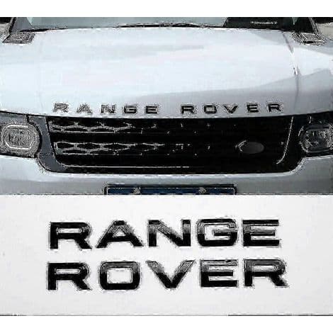 Til Range Rover - Glanssort bogstaverings-emblemsæt til Vogue Sport og Evoque modeller - lh1