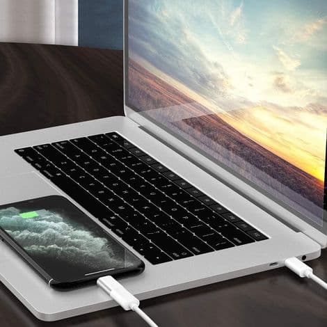 USB-C till Lightning-adapter - Laddning och dataöverföring - iPhone-kompatibel - Vit - 1 styck