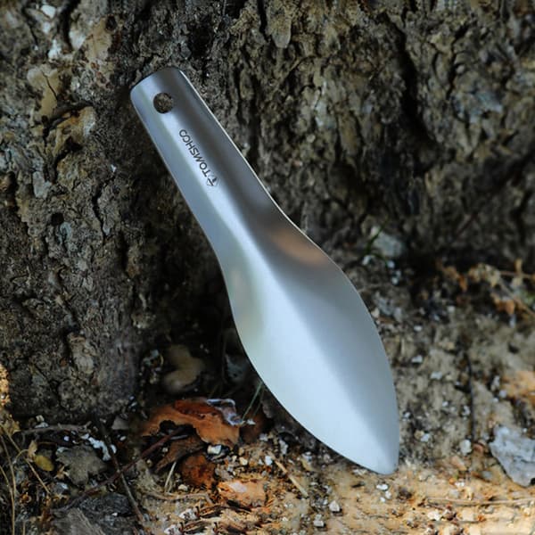 TOMSHOO Titanium håndskovl til havearbejde, camping, backpacking og udendørs aktiviteter