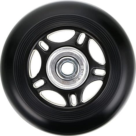 Kuffert Hjul - 70 x 24 mm - 6 mm Indre Lejediameter - 36 mm Aksel - Polyurethan - Sort - 2 Styk