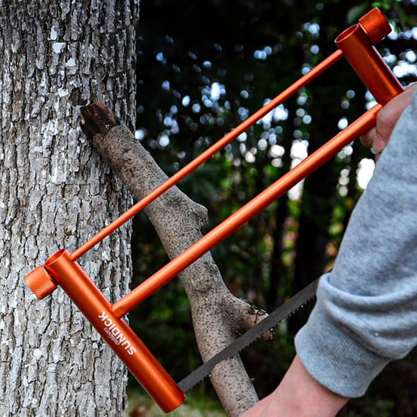 Rektangulær foldbar håndsav lavet af aluminiumslegering til havearbejde, camping og træbeskæring