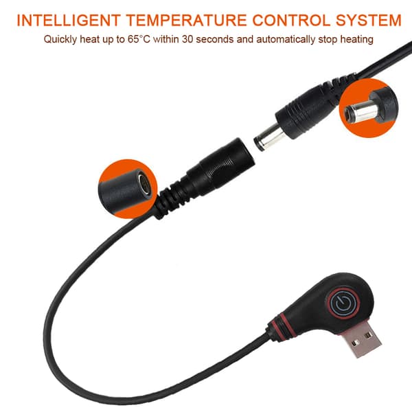 USB-opvarmet sovemåtte med 3 temperaturniveauer til udendørs camping og isolering