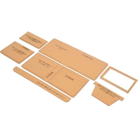 Kort plånboksmall. Akrylstencil. Läderhantverksmall. DIY-form