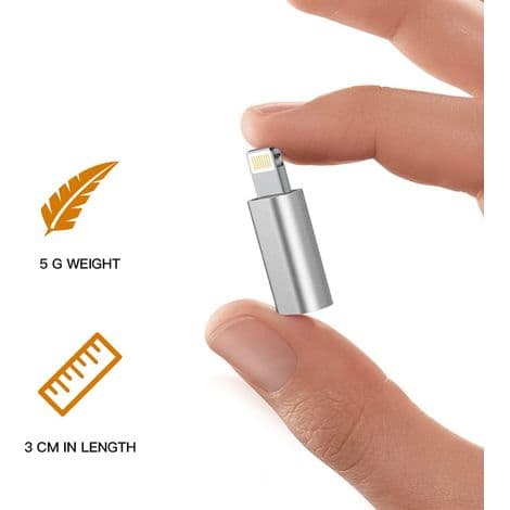USB-C till Lightning-adapter - Laddning och dataöverföring - iPhone-kompatibel - Vit - 1 styck