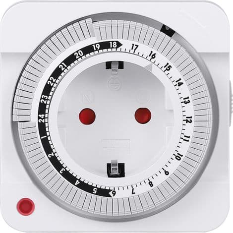 24-timers mekanisk timerstik – Køkken. VE – Ideel til apparater. Opladning. Programmering