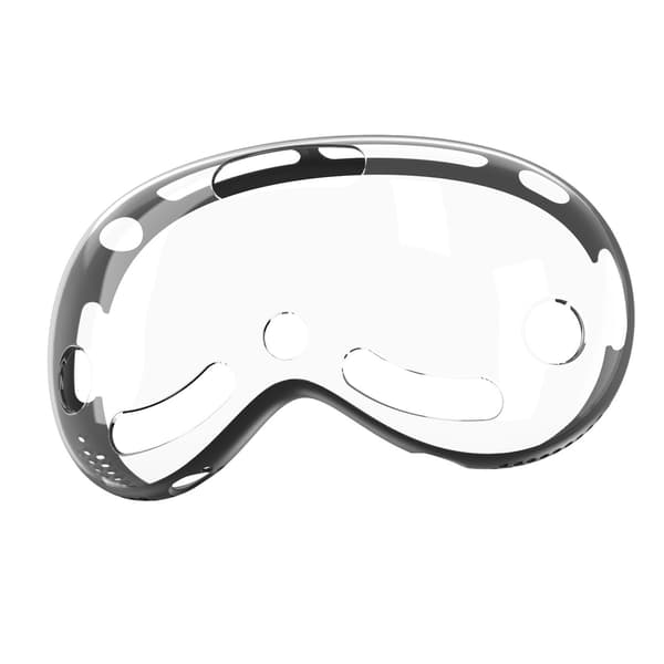 Transparent skyddsfodral för Vision Pro, stötsäker TPU PC, VR-headsetfodral, svart