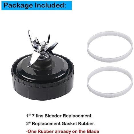 Erstatningsblad med 7 blader for Nutri Ninja BL450 Auto IQ Pro blender. Erstatningskopper for Ninja blender.