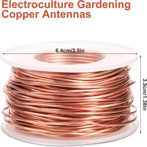 Kobbertråd - Elektrokulturantenne - 20 M - 16 Gauge - Til haveplanter - 1 Styk