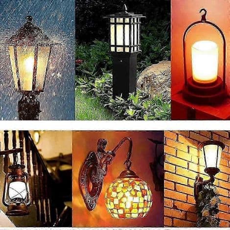 LED-lamppu simuloidulla liekkiefektillä, luonnollinen tuli, E27 E26 E14 E12 B22 koristelamppu (E26)