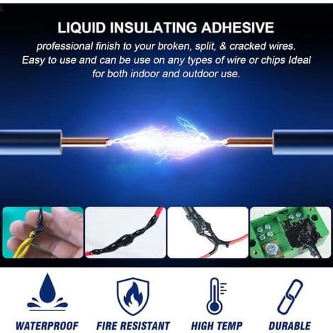 Flydende isoleringstape - 125 ml - Vandafvisende - Sort - Elektrisk isolering - 1 enhed