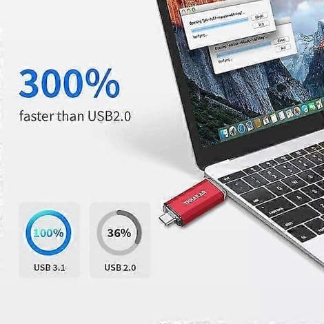 32 GB USB-C OTG flash-enhet (FAT32-format) hög hastighet för datalagring – USB 3.1