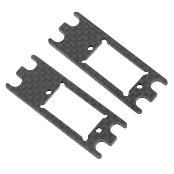 2 stk. letvægts sort kulfiber servo adapterplade til RC bil VP VS4 10 VS4 10 PRO