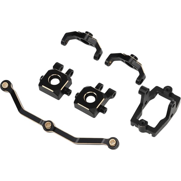 Holdbart sort guld messing RC styrekopsæt til Traxxas 1/18 TRX4M med servomontering