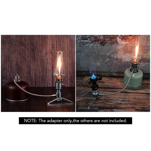Butangasbeholderadapter, foldbar trefod, forbindelse til udendørs gasblus og lampe