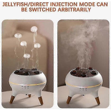 Dynamisk luftfukter formet som en dansende manet. 250 ml eterisk oljediffuser. 7-farget LED manettåke-luftfukter