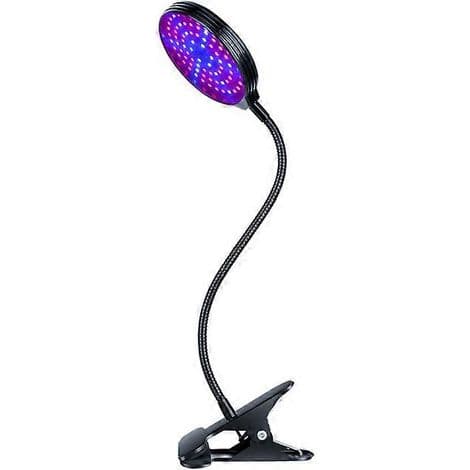 Full-spektret LED-vekstlys for vegetative og blomstrende planter. Dobbelt hode. USB-port. 15W