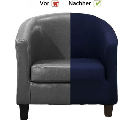Klubbstoltrekk - Svært tøyelig elastikk - Maskinvaskbart - Komplett beskyttelse for sofa og lenestol - 1 stk