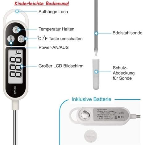 Digitalt termometer. Kødtermometer. Grilltermometer