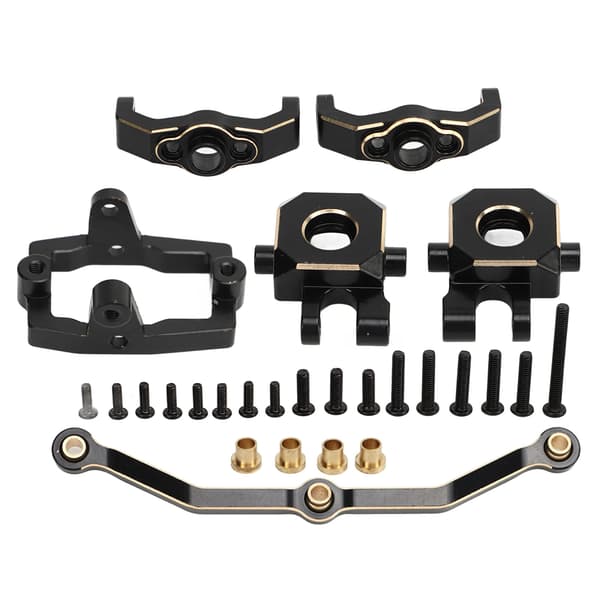 Holdbart sort guld messing RC styrekopsæt til Traxxas 1/18 TRX4M med servomontering