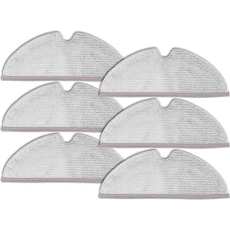 Förpackning med 6 ersättningsmoppdynor för Xiaomi Roborock S5 Max, S6 Pure, S6 Max, S5, S51, S50, S55, E25 och E35 (V) robotmoppar